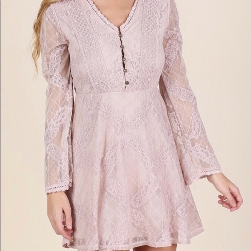Altar’d state pink lace dress
